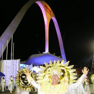 Dancing in Imperatriz Leopoldinense in Rio Carnaval - Rio de Janeiro, Brazil